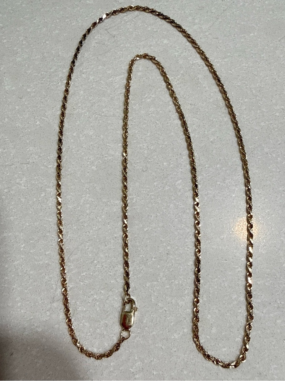 14k Gold Rope 18” Chain Necklace for Women